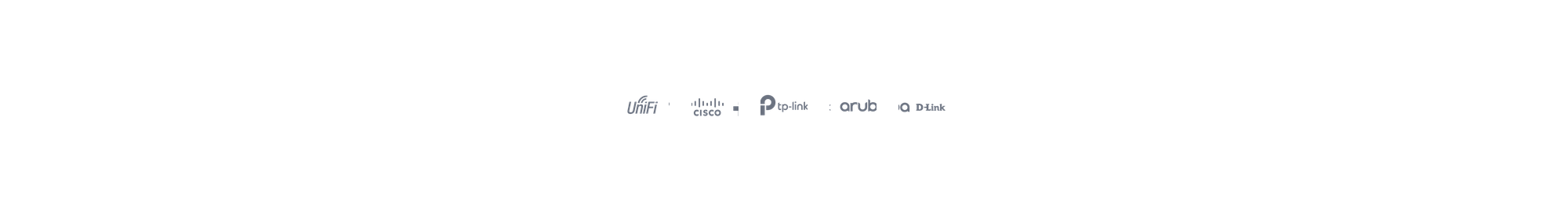Network equipment brands FortiFi installs, including Ubiquiti UniFi, Cisco Meraki, TP-Link Omada and Aruba