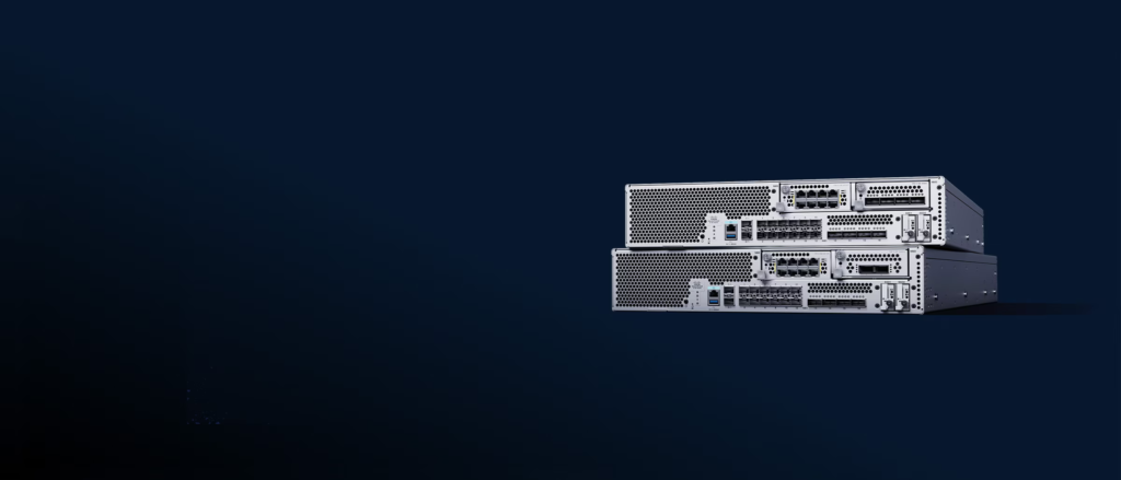 Network rack with firewall, modem and servers