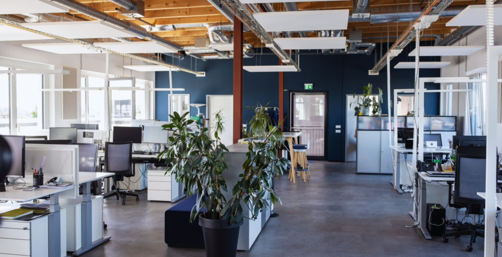 Open office space with a fast, stable network